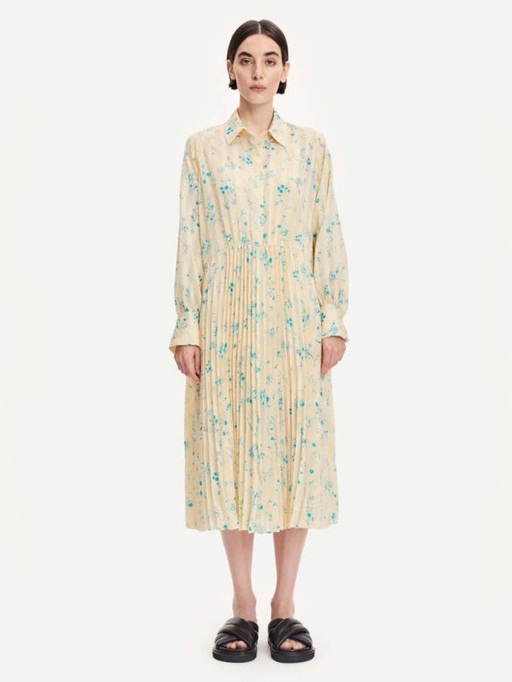 Samsoe Samsoe Dorothea Pleated Dress in Corn Lace